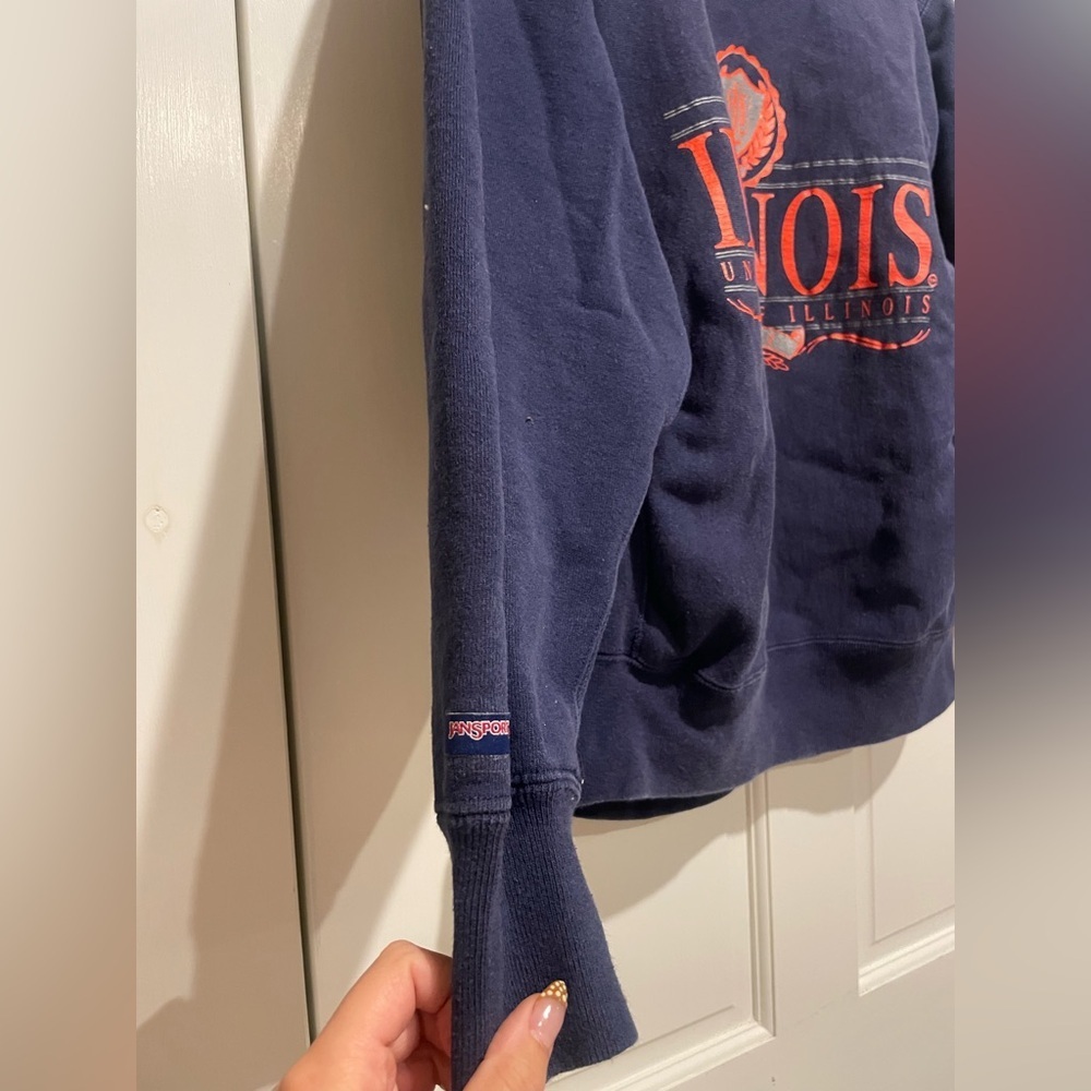 Vintage University of Illinois Navy Blue Crew Neck - Picture 3 of 5